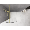 Mexen Kioto-Q ścianka prysznicowa Walk-in 90 x 200 cm, transparent 8 mm, złota szczotkowana - 800-090-101-55-00-Q