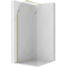 Mexen Kioto-Q prha stenska stena Walk-in 90 x 200 cm, prozorna 8 mm, zlato brušena - 800-090-101-55-00-Q