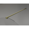 Mexen Kioto-Q ścianka prysznicowa Walk-in 100 x 200 cm, transparent 8 mm, złota szczotkowana - 800-100-101-55-00-Q