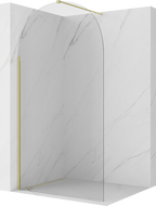 Mexen Kioto-Q ścianka prysznicowa Walk-in 100 x 200 cm, transparent 8 mm, złota szczotkowana - 800-100-101-55-00-Q