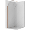 Mexen Kioto-Q paravan za tuš Walk-in 80 x 200 cm, proziran 8 mm, ružičasto zlato - 800-080-101-60-00-Q