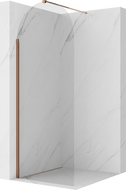 Mexen Kioto-Q ścianka prysznicowa Walk-in 80 x 200 cm, transparent 8 mm, różowe złoto - 800-080-101-60-00-Q