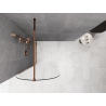 Mexen Kioto-Q ścianka prysznicowa Walk-in 90 x 200 cm, transparent 8 mm, różowe złoto - 800-090-101-60-00-Q