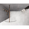 Mexen Kioto-Q tuš kabina Walk-in 90 x 200 cm, prozorna 8 mm, rožnato zlato - 800-090-101-60-00-Q