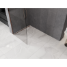 Mexen Kioto-Q tuš kabina Walk-in 90 x 200 cm, prozorna 8 mm, rožnato zlato - 800-090-101-60-00-Q