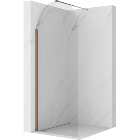 Mexen Kioto-Q tuš kabina Walk-in 90 x 200 cm, prozorna 8 mm, rožnato zlato - 800-090-101-60-00-Q