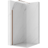 Mexen Kioto-Q tuš kabina Walk-in 90 x 200 cm, prozorna 8 mm, rožnato zlato - 800-090-101-60-00-Q