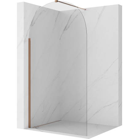 Mexen Kioto-Q ścianka prysznicowa Walk-in 100 x 200 cm, transparent 8 mm, różowe złoto - 800-100-101-60-00-Q