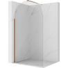 Mexen Kioto-Q Walk-in Shower Wall 100 x 200 cm, Transparent 8 mm, Rose Gold - 800-100-101-60-00-Q