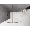 Mexen Kioto-Q dušisein Walk-in 100 x 200 cm, läbipaistev 8 mm, roosa kuld - 800-100-101-60-00-Q