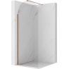 Mexen Kioto-Q ścianka prysznicowa Walk-in 80 x 200 cm, transparent 8 mm, miedź szczotkowana - 800-080-101-65-00-Q