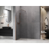 Mexen Kioto-Q Stenska prha Walk-in 90 x 200 cm, prozorna 8 mm, brušeni baker - 800-090-101-65-00-Q