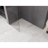 Mexen Kioto-Q Stenska prha Walk-in 90 x 200 cm, prozorna 8 mm, brušeni baker - 800-090-101-65-00-Q