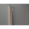 Mexen Kioto-Q Stenska prha Walk-in 90 x 200 cm, prozorna 8 mm, brušeni baker - 800-090-101-65-00-Q
