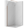 Mexen Kioto-Q Stenska prha Walk-in 90 x 200 cm, prozorna 8 mm, brušeni baker - 800-090-101-65-00-Q