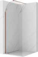 Mexen Kioto-Q ścianka prysznicowa Walk-in 90 x 200 cm, transparent 8 mm, miedź szczotkowana - 800-090-101-65-00-Q
