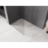 Mexen Kioto-Q Walk-in Shower Wall 110 x 200 cm, Transparent 8 mm, Brushed Copper - 800-110-101-65-00-Q