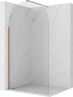 Mexen Kioto-Q ścianka prysznicowa Walk-in 110 x 200 cm, transparent 8 mm, miedź szczotkowana - 800-110-101-65-00-Q