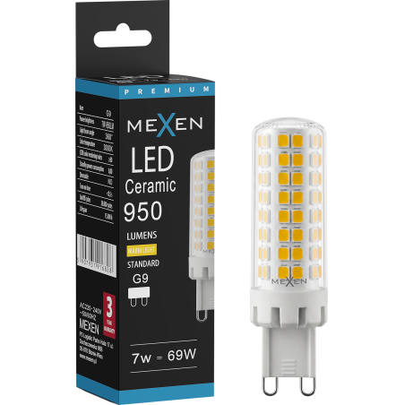 Mexen Aura LED-Lampe G9, 7W, Warm - 3000K, 950 lm - L121-G9-0730-01