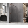 Mexen Kioto-Q ścianka prysznicowa Walk-in 120 x 200 cm, transparent 8 mm, miedź szczotkowana - 800-120-101-65-00-Q