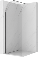 Mexen Kioto-Q ścianka prysznicowa Walk-in 80 x 200 cm, transparent 8 mm, gun gray szczotkowany - 800-080-101-66-00-Q