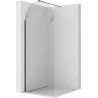 Mexen Kioto-Q tuš stena Walk-in 90 x 200 cm, prozorna 8 mm, krtačen v barvi pištolno siva - 800-090-101-66-00-Q
