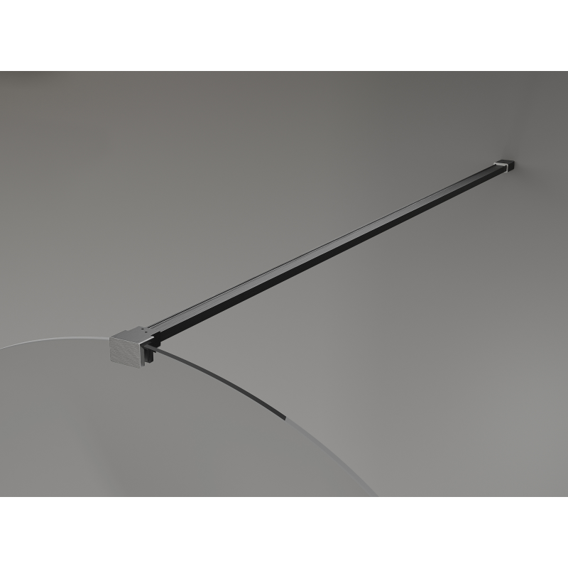 Mexen Kioto-Q ścianka prysznicowa Walk-in 100 x 200 cm, transparent 8 mm, gun gray szczotkowany - 800-100-101-66-00-Q