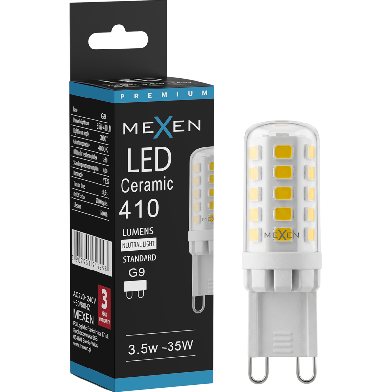 Mexen Aura Dimmējama LED spuldze G9, 3,5W, Neitrāla - 4000K, 410 lm - L122-G9-0340-01