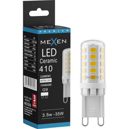 Mexen Aura Bombilla LED regulable G9, 3,5W, Neutra - 4000K, 410 lm - L122-G9-0340-01