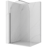Mexen Kioto-Q Walk-in shower wall 110 x 200 cm, transparent 8 mm, brushed gun gray - 800-110-101-66-00-Q