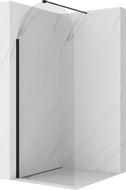 Mexen Kioto-Q ścianka prysznicowa Walk-in 80 x 200 cm, transparent 8 mm, czarna - 800-080-101-70-00-Q