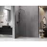 Mexen Kioto-Q tuš stena Walk-in 80 x 200 cm, prozorna 8 mm, črna - 800-080-101-70-00-Q