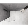 Mexen Kioto-Q ścianka prysznicowa Walk-in 80 x 200 cm, transparent 8 mm, czarna - 800-080-101-70-00-Q