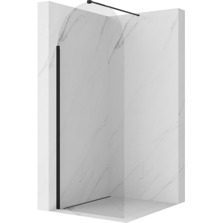 Mexen Kioto-Q ścianka prysznicowa Walk-in 90 x 200 cm, transparent 8 mm, czarna - 800-090-101-70-00-Q