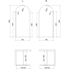 Mexen Kioto-Q ścianka prysznicowa Walk-in 90 x 200 cm, transparent 8 mm, czarna - 800-090-101-70-00-Q