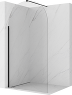 Mexen Kioto-Q ścianka prysznicowa Walk-in 100 x 200 cm, transparent 8 mm, czarna - 800-100-101-70-00-Q