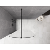 Mexen Kioto-Q ścianka prysznicowa Walk-in 100 x 200 cm, transparent 8 mm, czarna - 800-100-101-70-00-Q