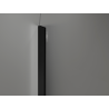 Mexen Kioto-Q suihkuseinä Walk-in 110 x 200 cm, kirkas 8 mm, musta - 800-110-101-70-00-Q