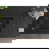 Mexen Elias Granitspüle 1-Becken mit Abtropffläche und Küchenarmatur Duero, Schwarz/Silber Metallic - 6511-73-671600-70