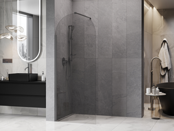 Mexen Kioto-Q ścianka prysznicowa Walk-in 90 x 200 cm, transparent 8 mm, gun metal - 800-090-101-95-00-Q