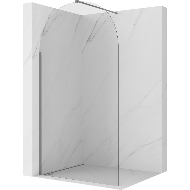 Mexen Kioto-Q ścianka prysznicowa Walk-in 100 x 200 cm, transparent 8 mm, gun metal - 800-100-101-95-00-Q