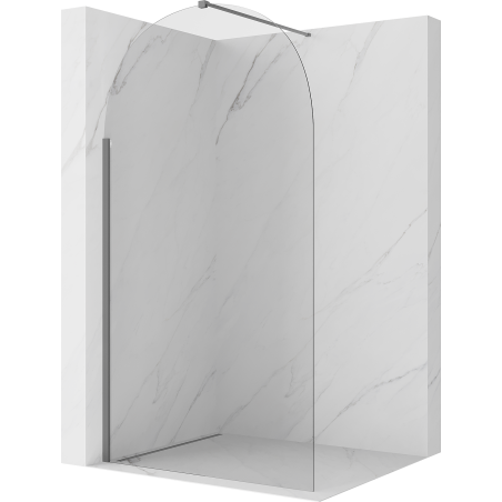Mexen Kioto-Q ścianka prysznicowa Walk-in 100 x 200 cm, transparent 8 mm, gun metal - 800-100-101-95-00-Q