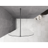 Mexen Kioto-Q ścianka prysznicowa Walk-in 100 x 200 cm, transparent 8 mm, gun metal - 800-100-101-95-00-Q
