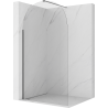 Mexen Kioto-Q Walk-in Shower Panel 110 x 200 cm, Transparent 8 mm, Gun Metal - 800-110-101-95-00-Q