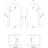 Mexen Kioto-Q ścianka prysznicowa Walk-in 110 x 200 cm, transparent 8 mm, gun metal - 800-110-101-95-00-Q
