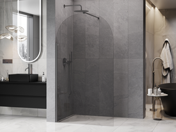 Mexen Kioto-Q ścianka prysznicowa Walk-in 120 x 200 cm, transparent 8 mm, gun metal - 800-120-101-95-00-Q