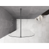 Mexen Kioto-Q ścianka prysznicowa Walk-in 120 x 200 cm, transparent 8 mm, gun metal - 800-120-101-95-00-Q