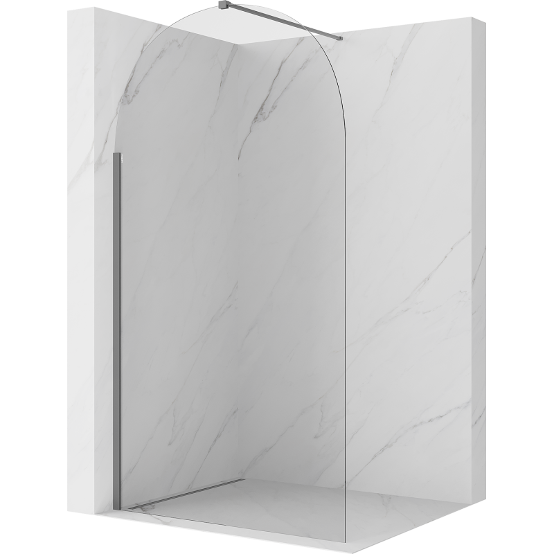 Mexen Kioto-Q ścianka prysznicowa Walk-in 120 x 200 cm, transparent 8 mm, gun metal - 800-120-101-95-00-Q