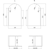 Mexen Kioto-Q ścianka prysznicowa Walk-in 120 x 200 cm, transparent 8 mm, gun metal - 800-120-101-95-00-Q
