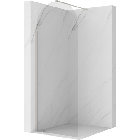 Mexen Kioto-Q tuš stena Walk-in 80 x 200 cm, prozorna 8 mm, brušeni nikel - 800-080-101-97-00-Q